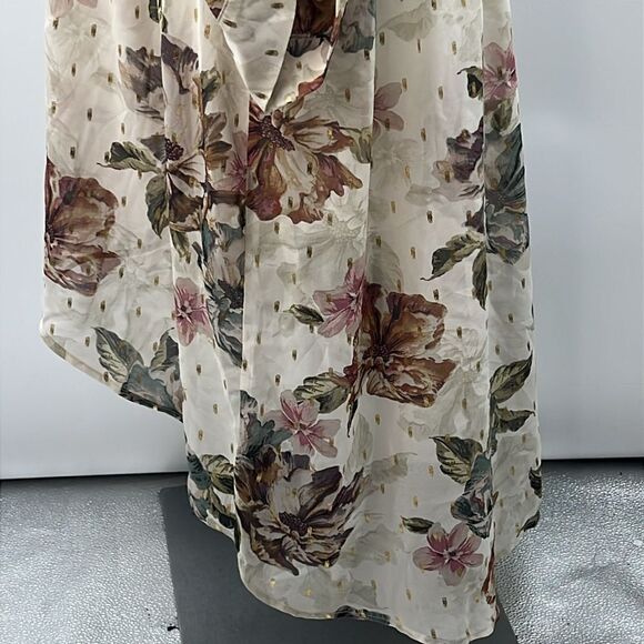 Torrid size 3 hi lo floral button up blouse - Picture 5 of 6